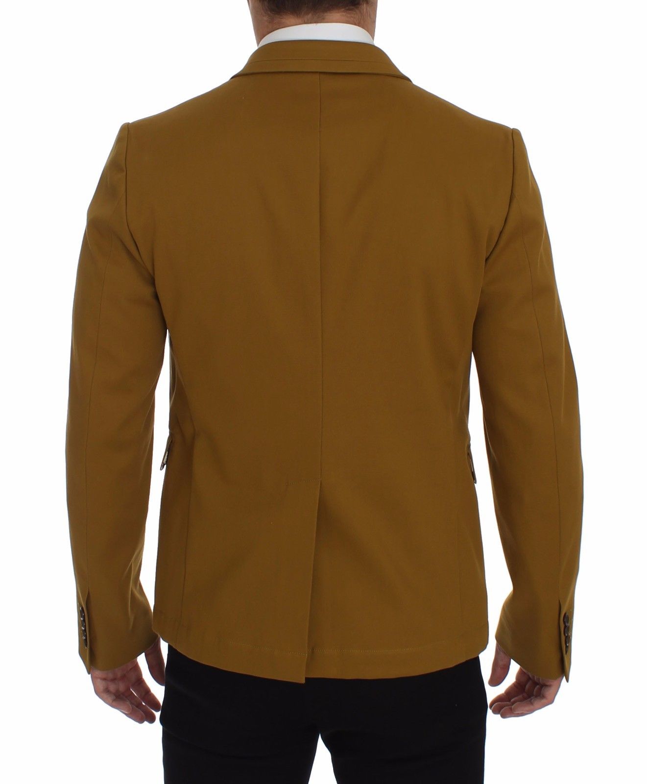 Gelber Baumwoll-Stretch-Blazer