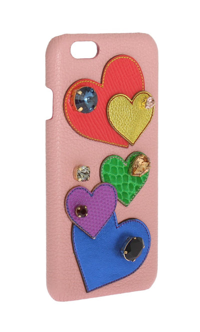 Schicke rosa Leder-Kristall iPhone Tasche