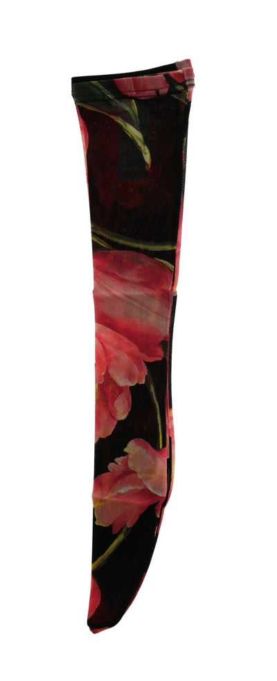 Floral Nylon Stretch Strümpfe