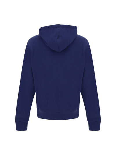 Eleganter Kapuzenpullover mit Monogramm in Marineblau