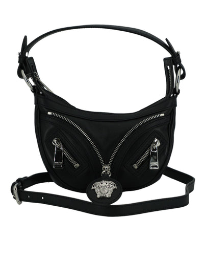 Elegante schwarze Mini-Hobo-Umhängetasche