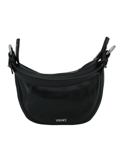 Elegante schwarze Mini-Hobo-Umhängetasche