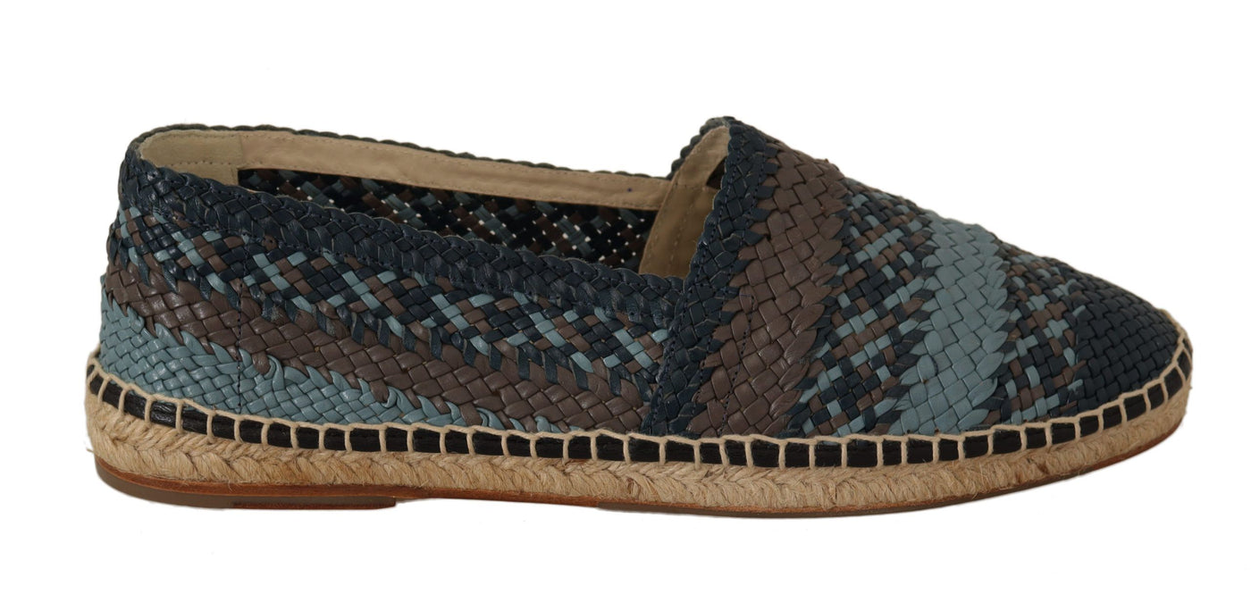 Elegante Espadrilles aus gewebtem Leder