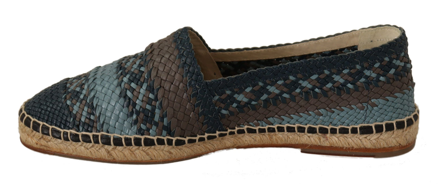 Elegante Espadrilles aus gewebtem Leder