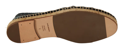 Elegante Espadrilles aus gewebtem Leder