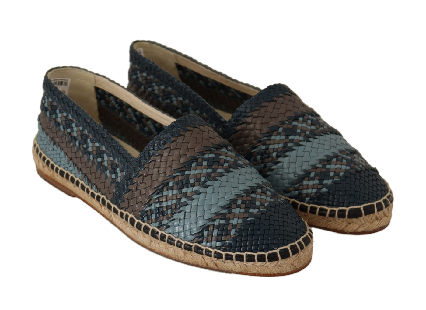 Elegante Espadrilles aus gewebtem Leder