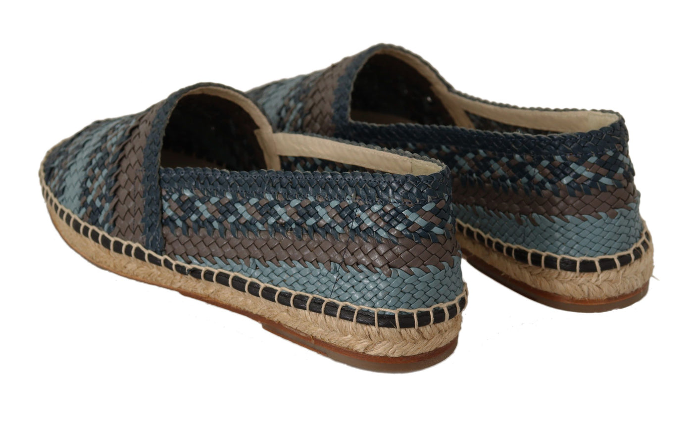 Elegante Espadrilles aus gewebtem Leder