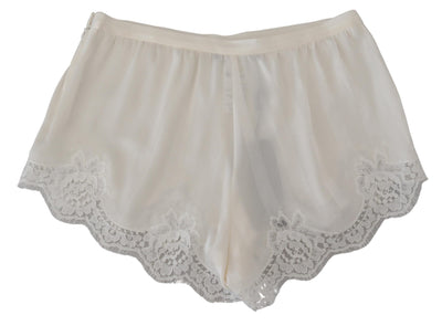 Elegante weiße Spitzen-Dessous-Shorts