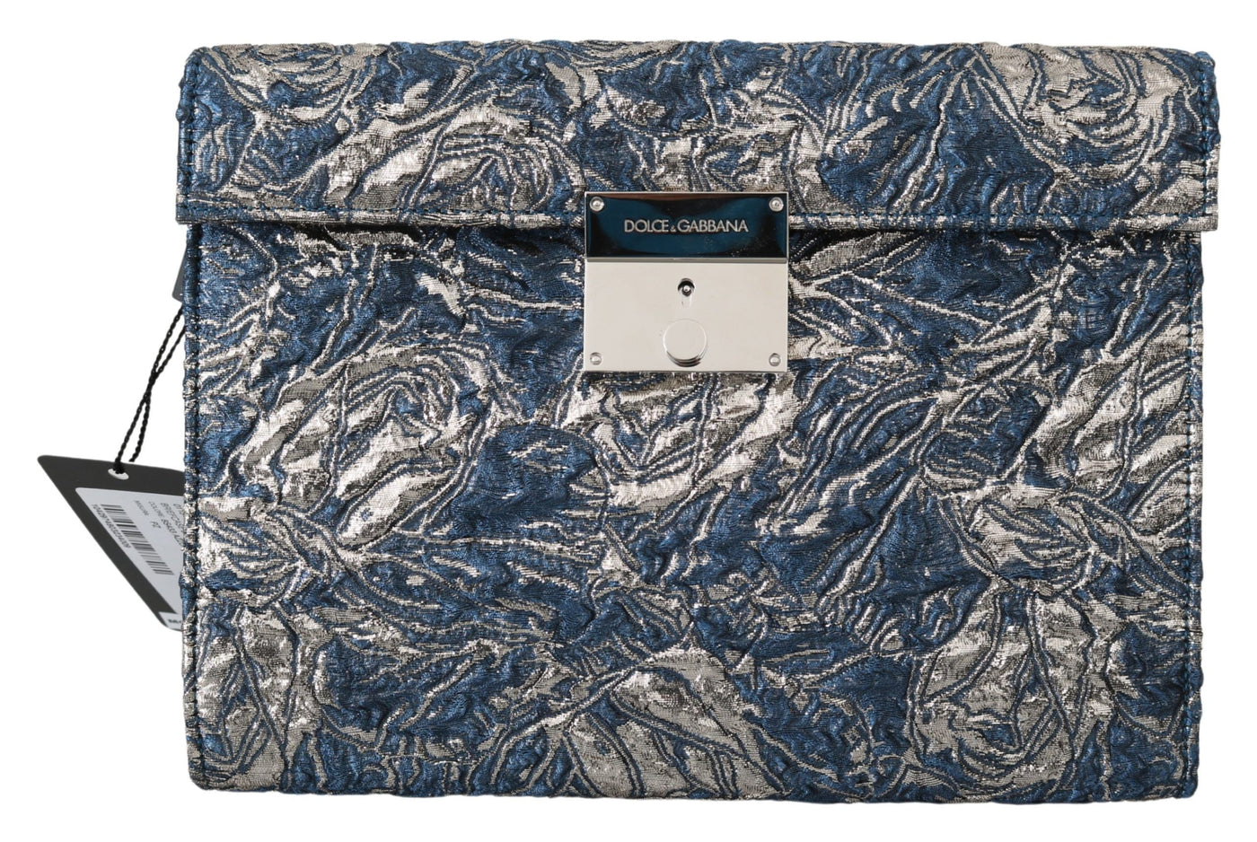 Elegante blaue Aktentasche mit Krokoprint Clutch