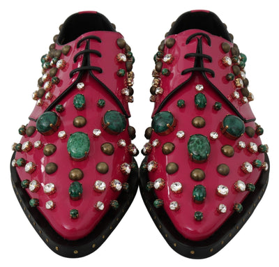 Fuchsia Rosa Kristall Lack Flats