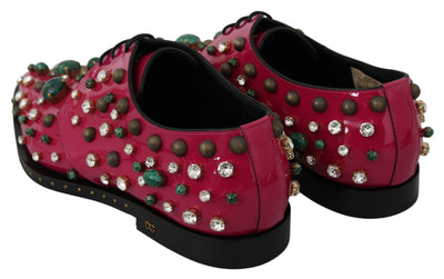 Fuchsia Rosa Kristall Lack Flats