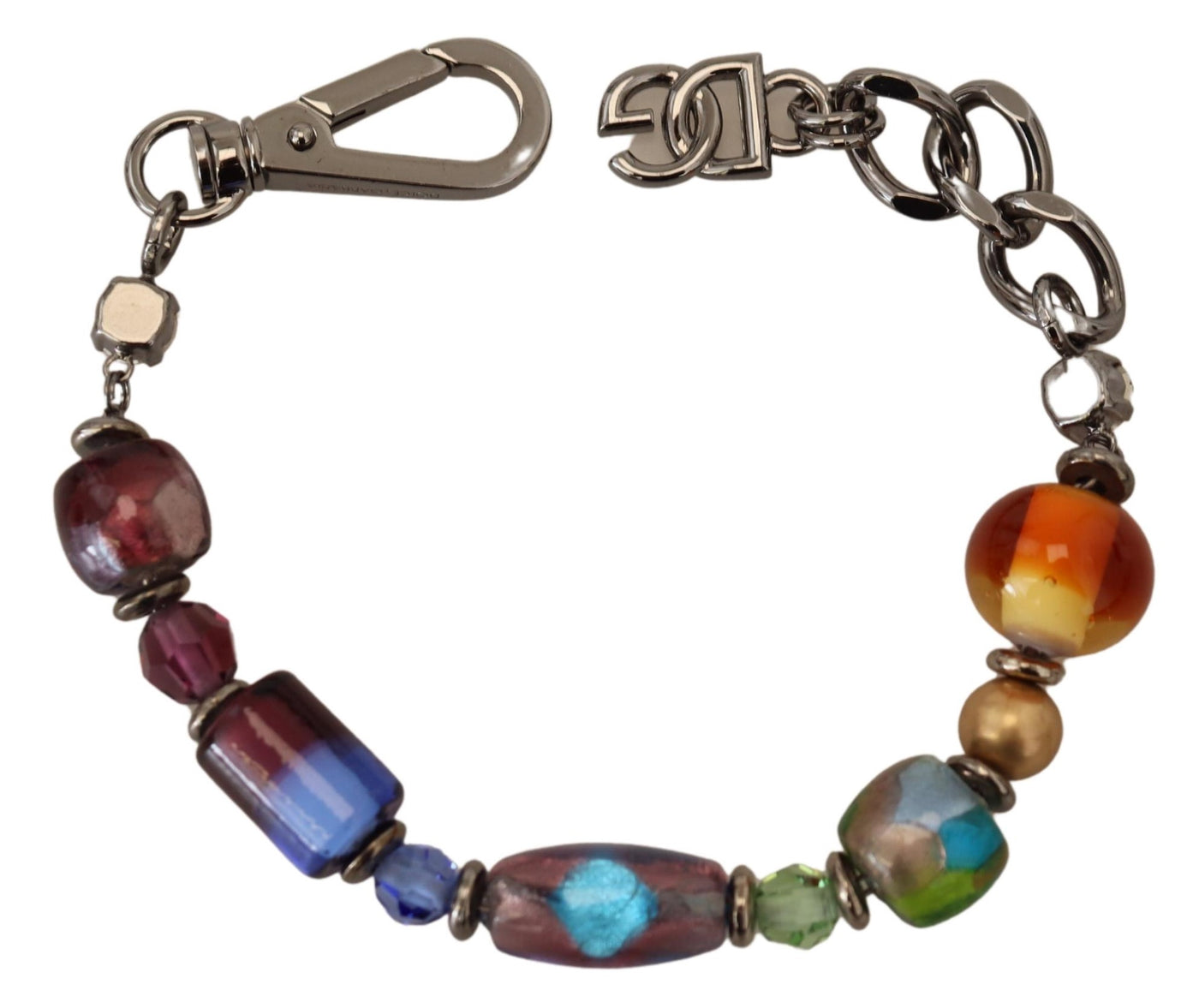 Multicolor Perlen Silber Kette Armband