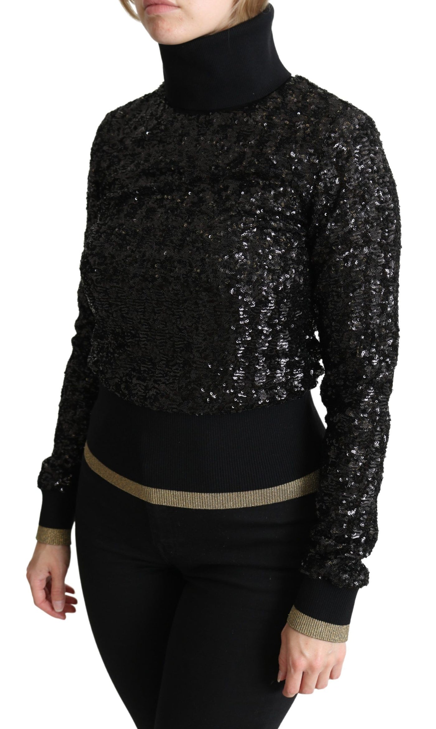 Eleganter Rollkragenpullover mit Pailletten