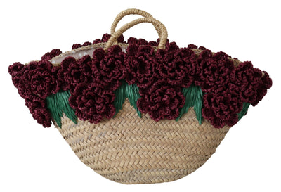 Chic Floral Straw Tote Eleganz