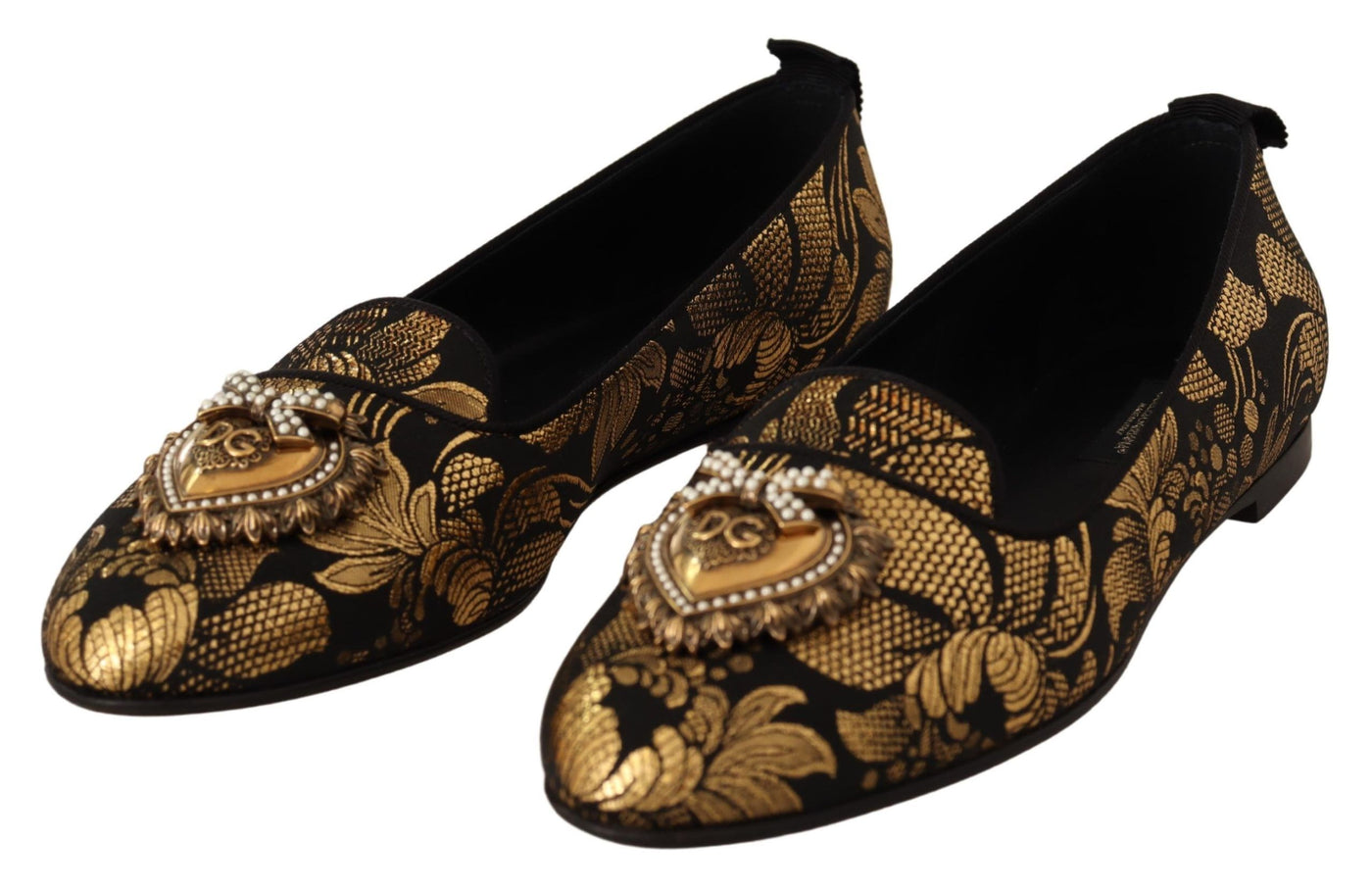 Elegante Leder Flats mit Herzverzierung