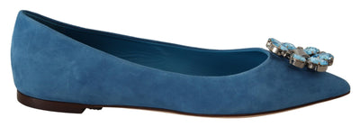 Elegante Flats aus Wildleder mit Kristallverzierung