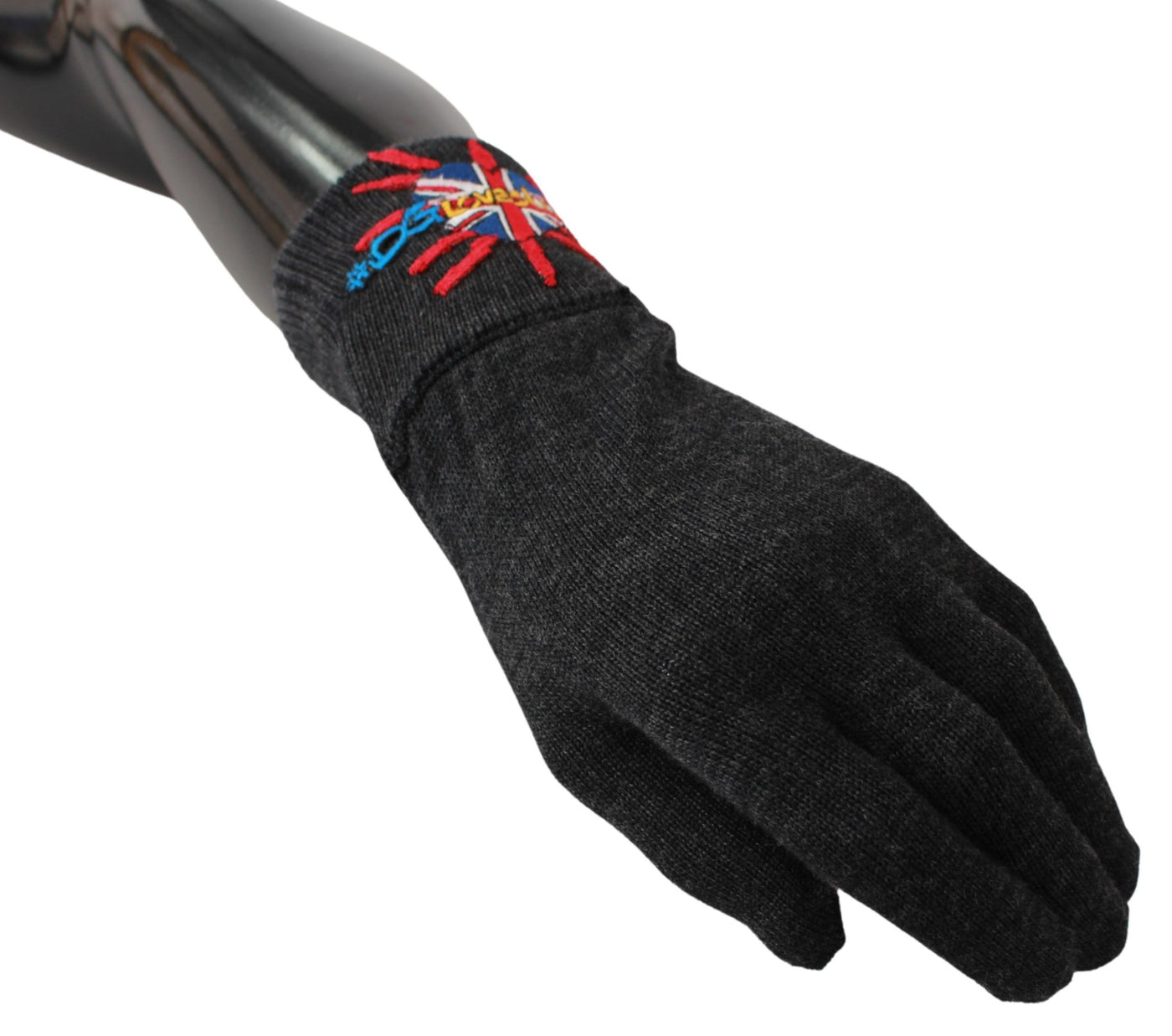 Graue Schurwoll-Unisex-Handschuhe