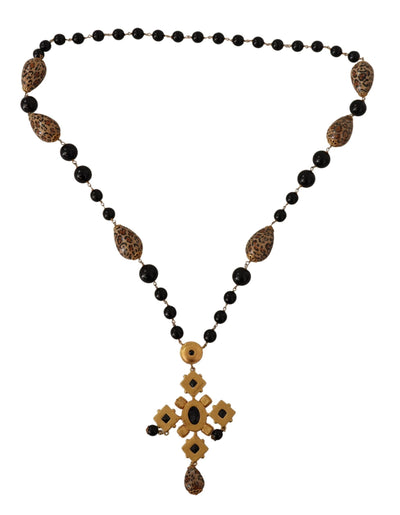 Elegante Charm-Kreuz-Halskette mit Kristall-Details