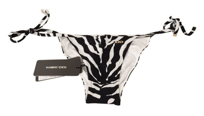 Schickes Bikini-Unterteil mit Zebradruck und Kordelzug