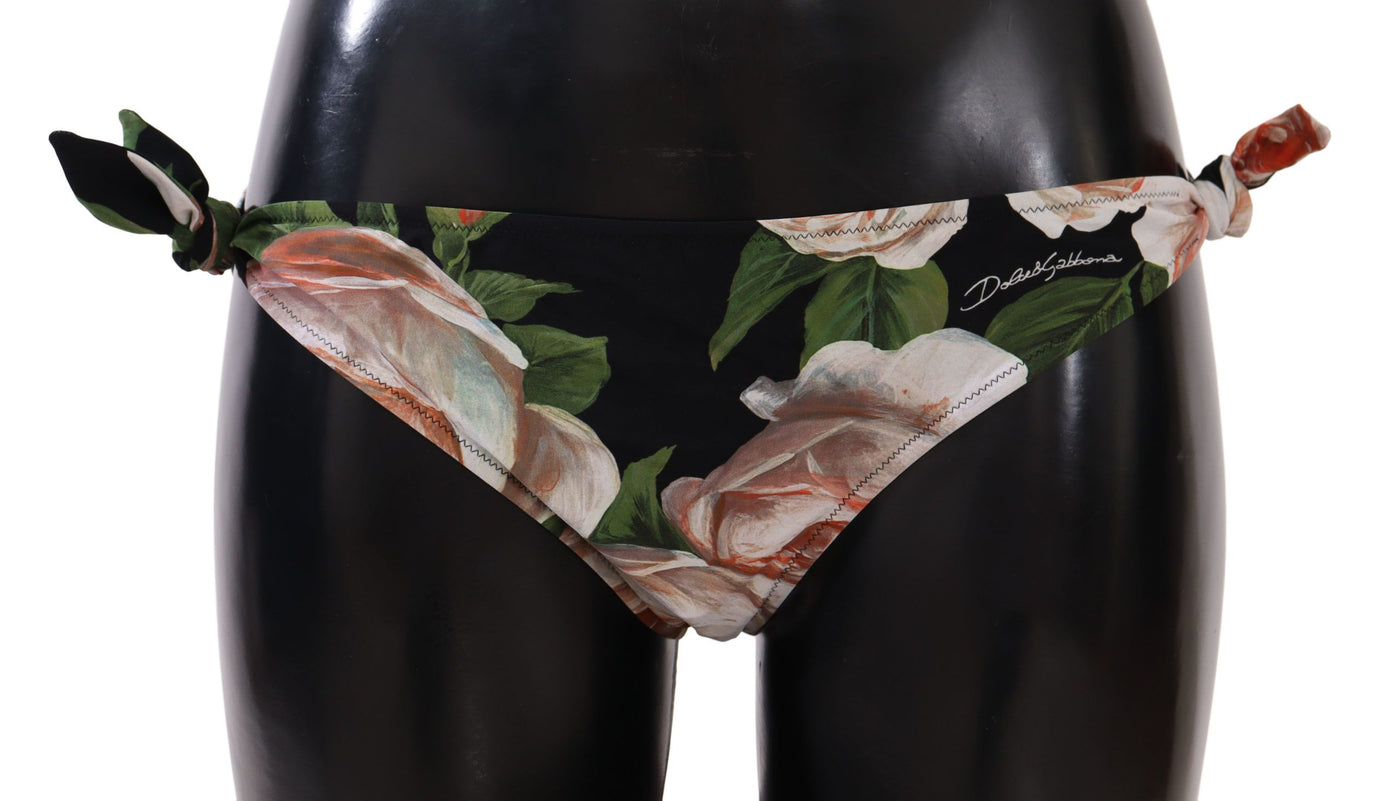 Elegantes Bikini-Unterteil mit Rosendruck