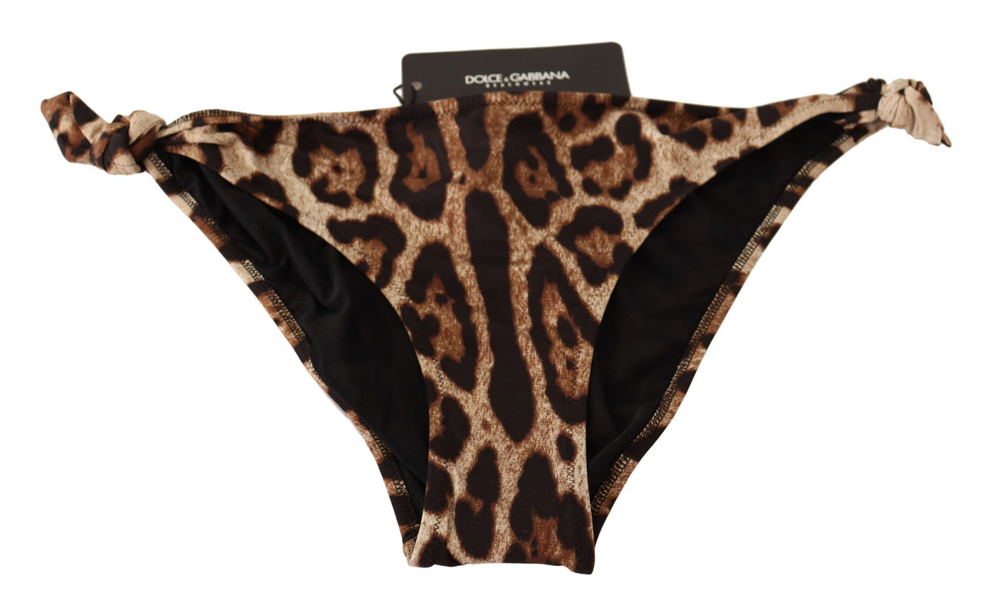 Elegantes Bikini-Unterteil mit Leopardenmuster