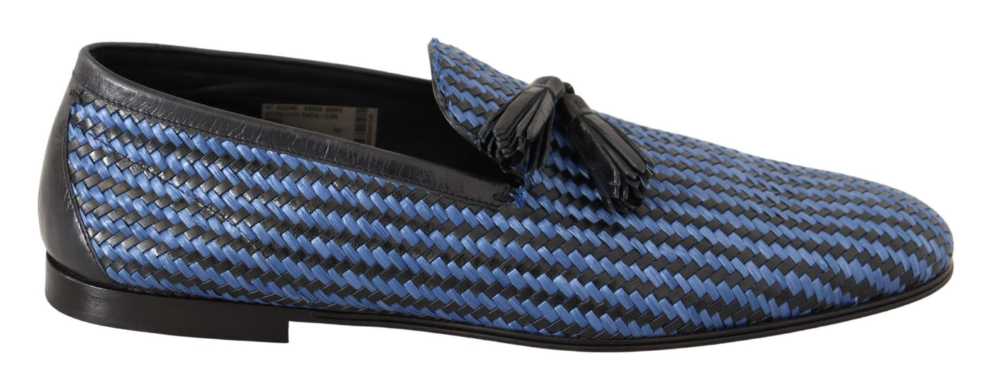 Elegante Loafers aus gewebtem Leder