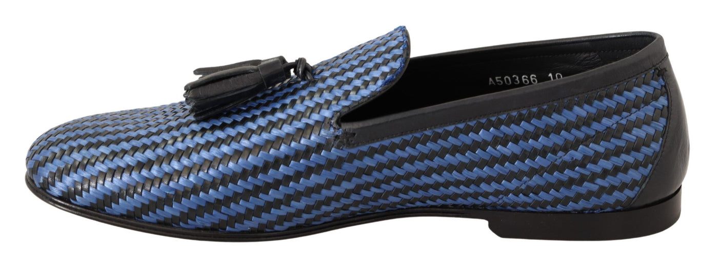 Elegante Loafers aus gewebtem Leder