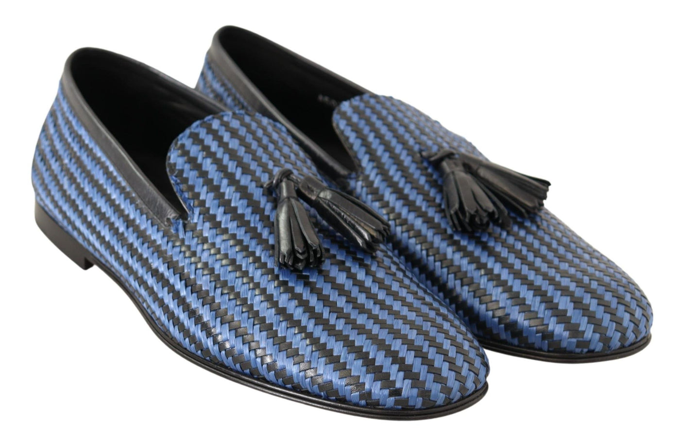 Elegante Loafers aus gewebtem Leder