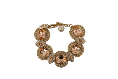 Champagner Kristall Gold Kette Armband