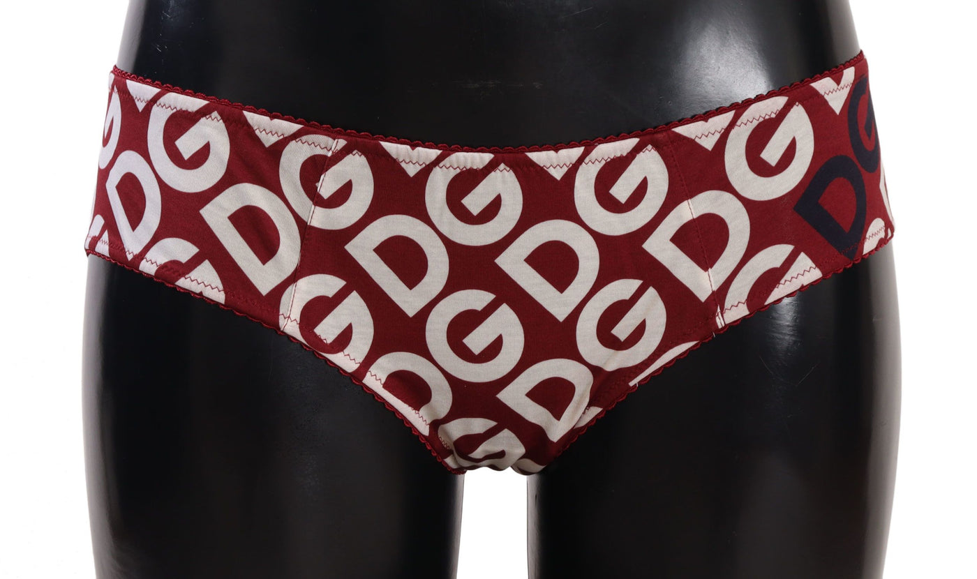 Schicke Maroon White Logo-Badehose