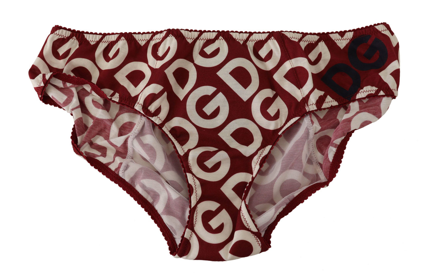 Schicke Maroon White Logo-Badehose