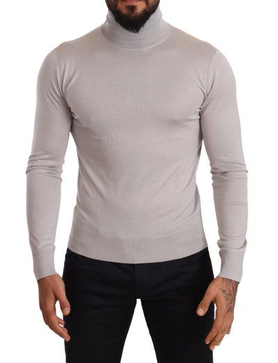 Eleganter Rollkragenpullover aus einer Kaschmir-Seiden-Mischung