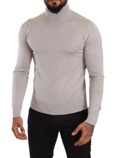 Eleganter Rollkragenpullover aus einer Kaschmir-Seiden-Mischung