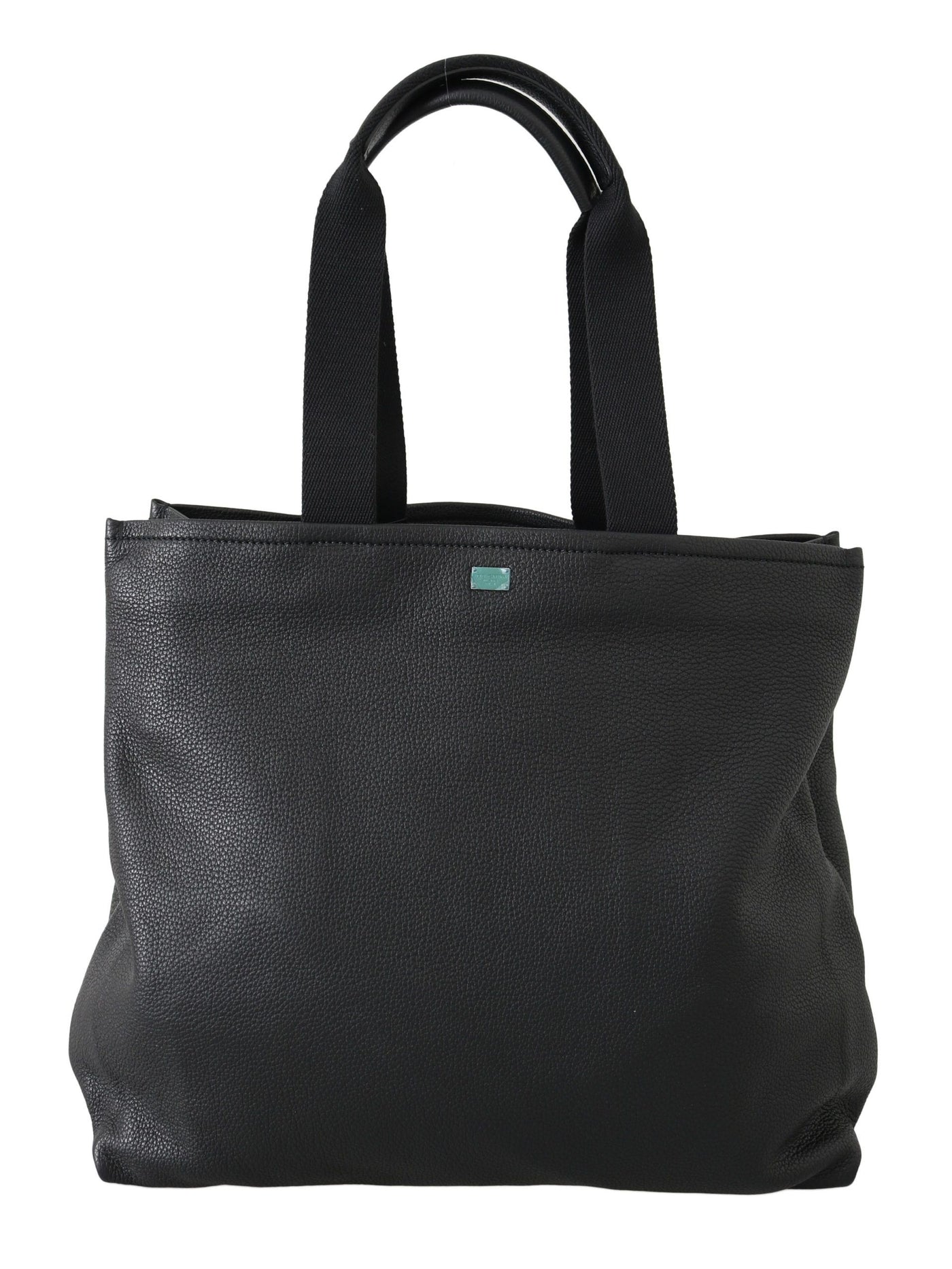 Elegante schwarze Leder-Tote für Männer