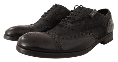 Exotische Leder Brogue Derby Dress Schuhe