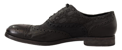 Exotische Leder Brogue Derby Dress Schuhe