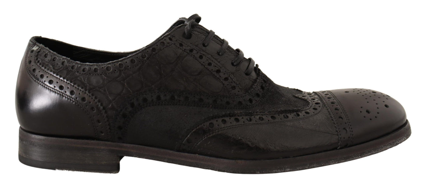 Exotische Leder Brogue Derby Dress Schuhe