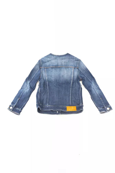 Schicke Denim-Rundhalsjacke