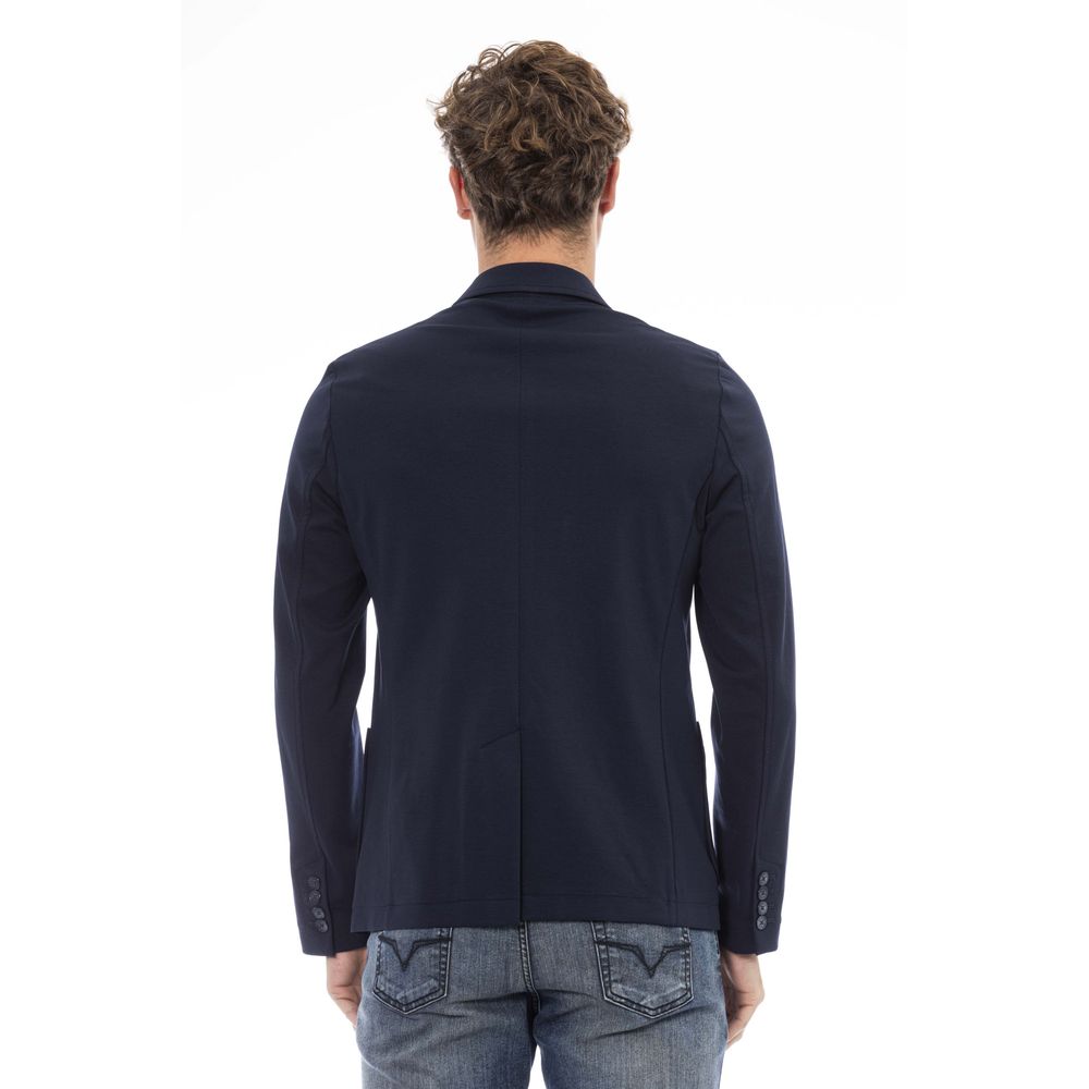 Distretto12 Klassische Jacke aus blauem Stoff