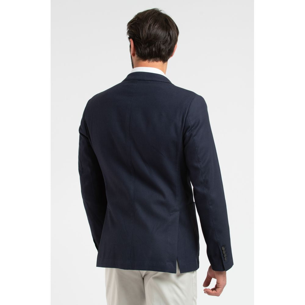 Blauer Blazer aus Schurwolle