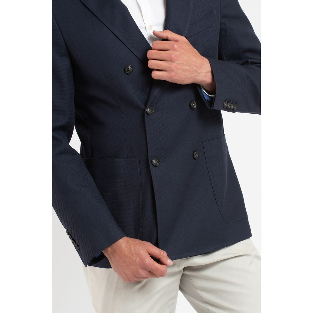 Blauer Blazer aus Schurwolle