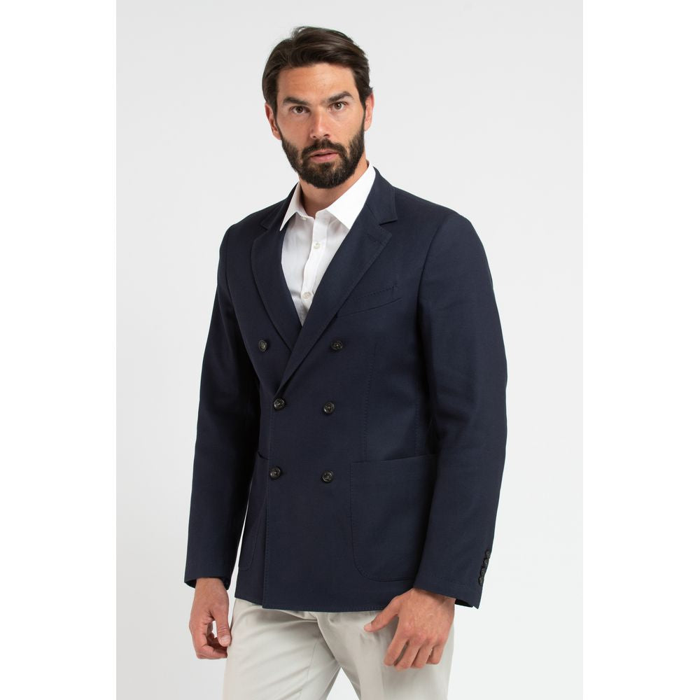 Blauer Blazer aus Schurwolle