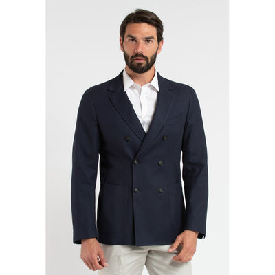 Blauer Blazer aus Schurwolle