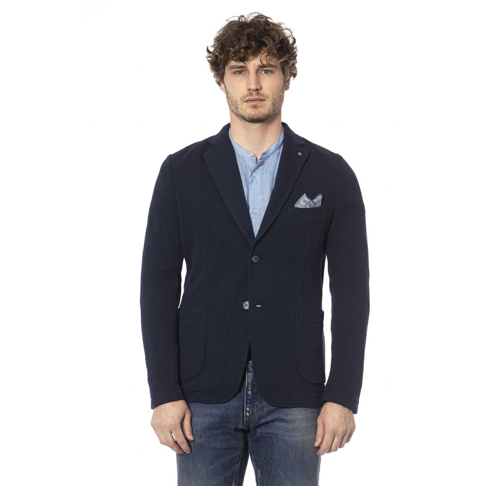 Blauer Baumwollblazer