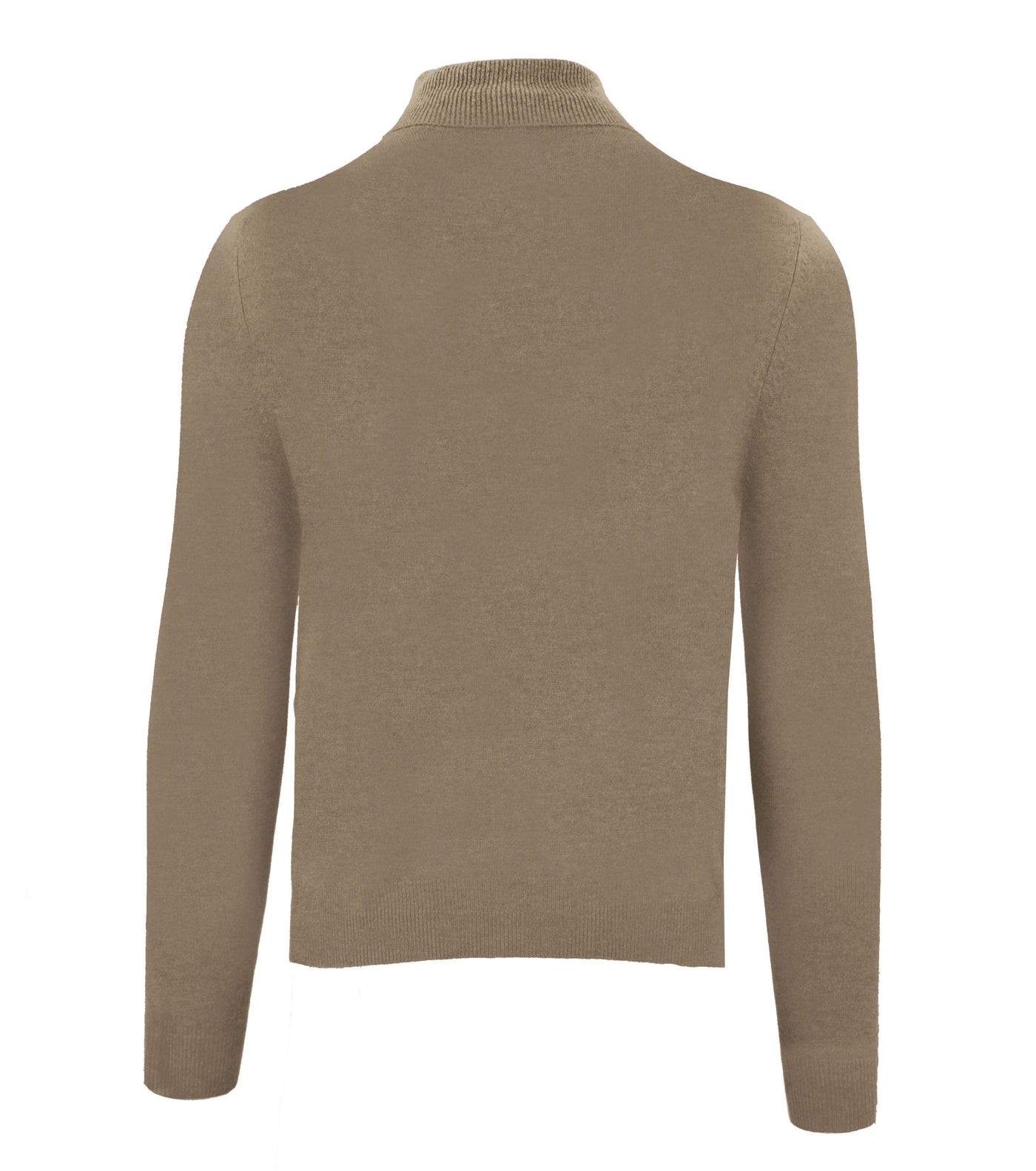 Beigefarbener Kaschmirpullover mit hohem Halsausschnitt - Pure Luxury