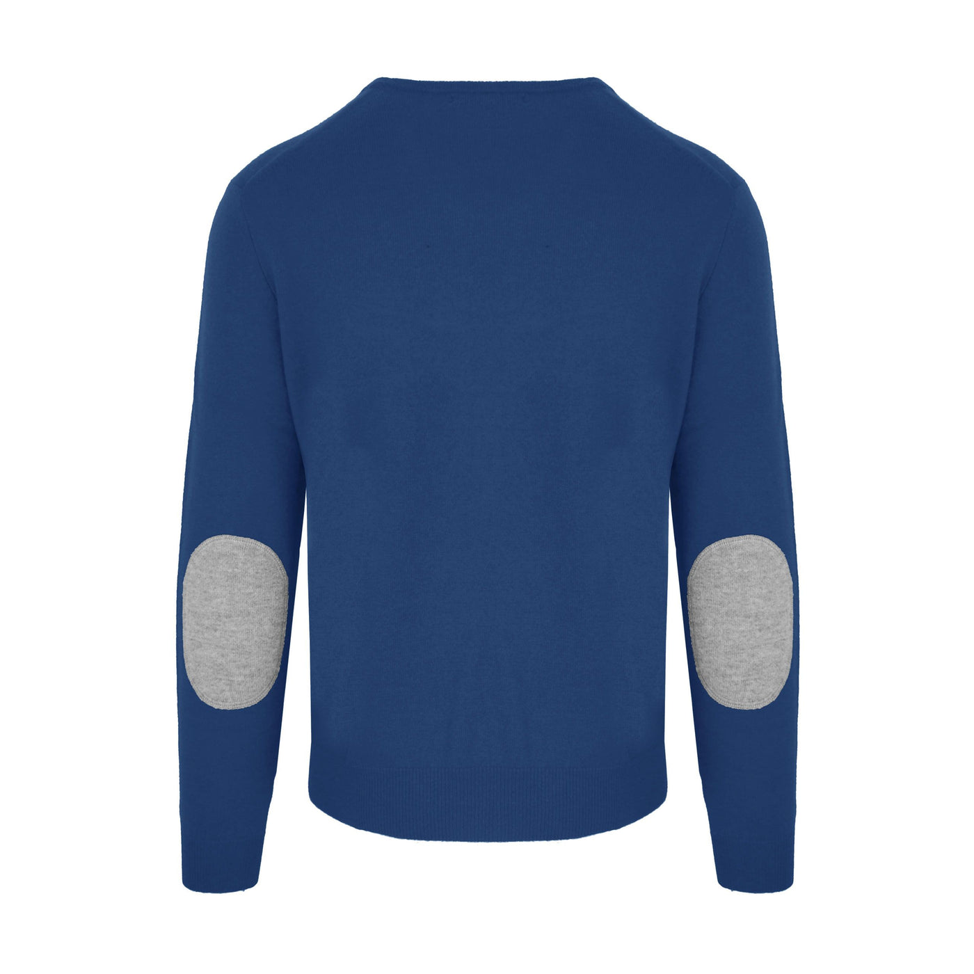 Eleganter blauer Pullover aus einer Woll-Kaschmir-Mischung