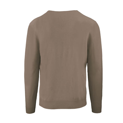 Eleganter Beigefarbener Kaschmirpullover mit Rundhalsausschnitt