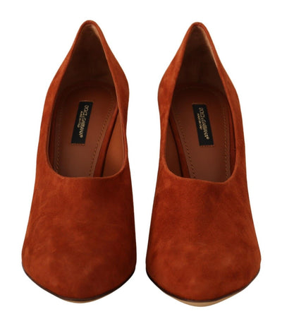 Elegante Wildlederpumps in Cognac