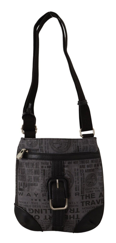 Schicke graue Stoff-Crossbody-Tasche