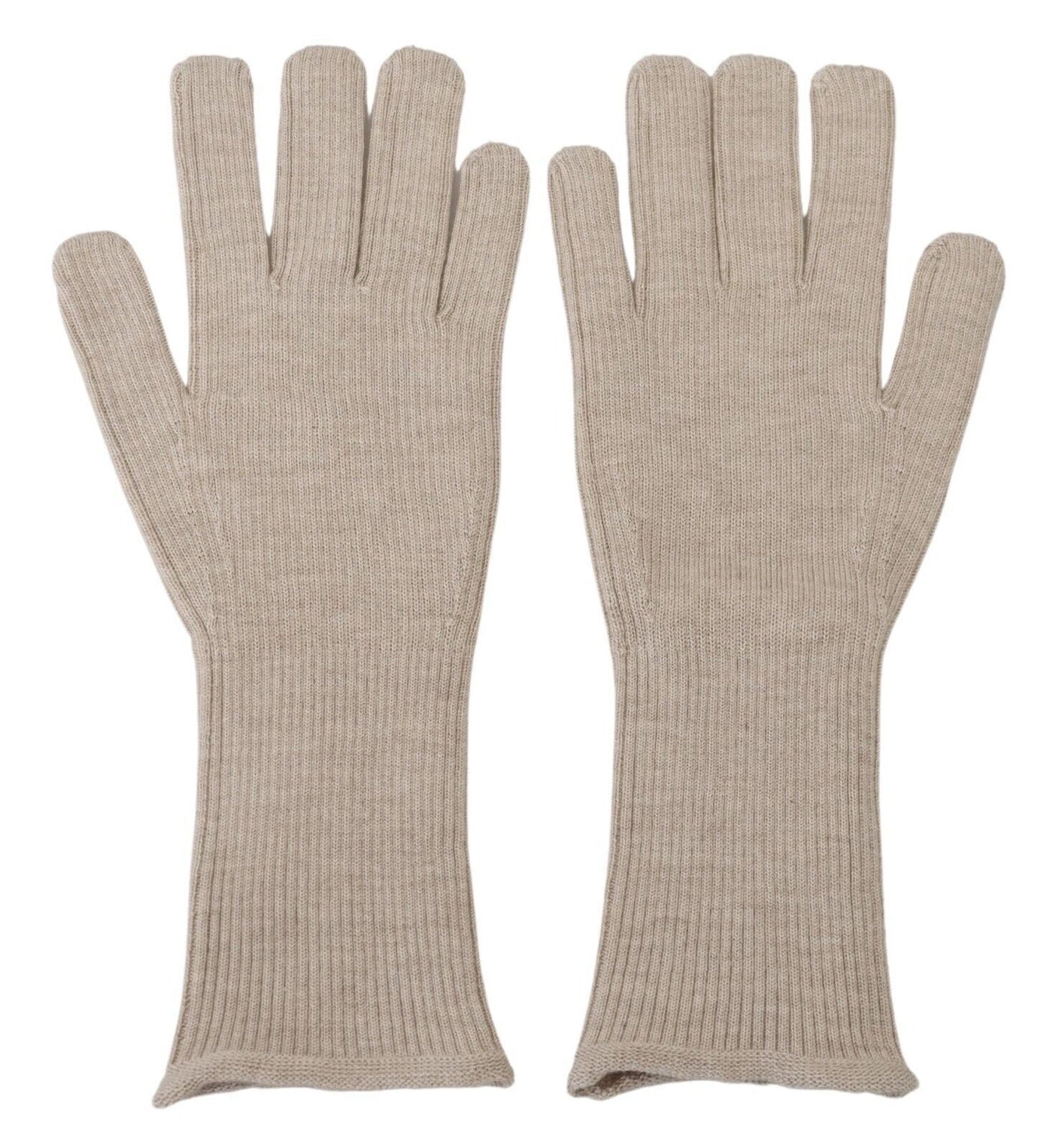 Elegante elfenbeinfarbene Handschuhe aus einer Kaschmir-Seiden-Mischung